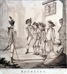 Recrues, gravé par Watson et Dickinson, 1780